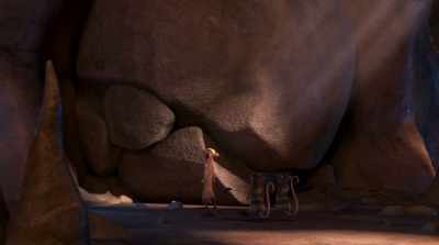 This boulder's not supposed to be here.
How did it get here? - The Ice Age Adventures of Buck Wild