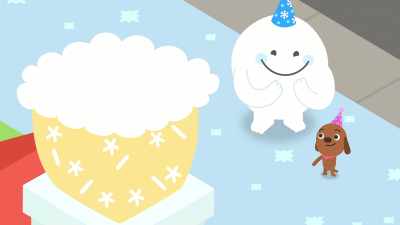 This cake is bigger, sparklier
and more wonderfully wintry - Sago Mini Friends