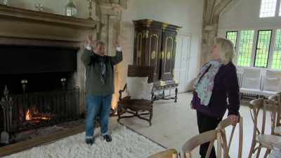 This ceiling is 1320s. - Extraordinary Escapes with Sandi Toksvig