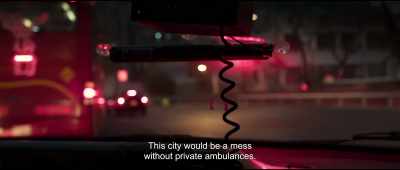This city would be a mess
without private ambulances. - Midnight Family