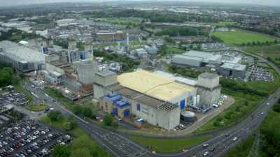 This colossal concrete structure
is the Rolls-Royce test facility. - Europe From Above
