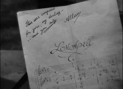 "This was composed
for you, my darling, and you only. Allan." - The Bishop's Wife