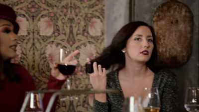 - This is delicious. It's a red wine.
- Is it? It matches you. - Love Is Blind