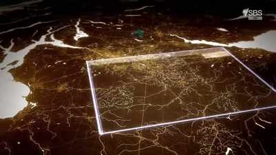 "This was divided into ten runs,
each three miles apart. - Scotland from the Sky