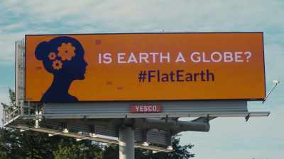 This was done by a completely
different flat Earth chapter. - Behind the Curve