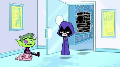This door's stuck. - Teen Titans Go!