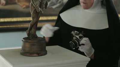  This figurine has been moved
 from its usual position, see? - Sister Boniface Mysteries