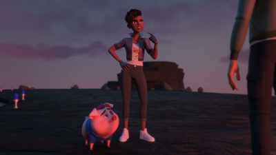 This Gorgon hunter and her pig
sidekick have it under control. - Daniel Spellbound