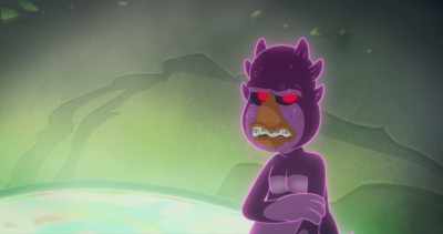 This guy's a total dork.
(grunts) - Legend of the Three Caballeros