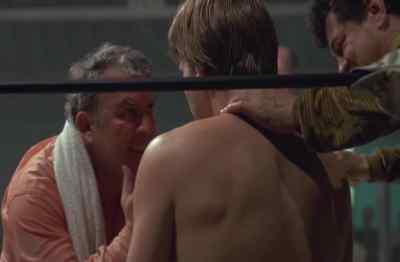 This guy's finished. Unload on him.
Move in there, Ernie. Use the hook. - Fat City