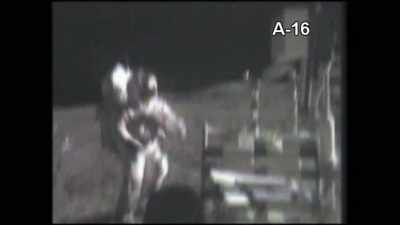 This happens when
an astronaut touches the rover, - American Moon