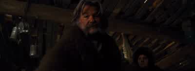 This here is Daisy domergueShe's wanted dead or alive for murderTen thousand dollarsThat money's mine boysDon't wanna' share itI ain't gonna' lose itWhen the sun comes out I'm taking this woman into red rock to hangNowIs there anybody hereComitted to - The Hateful Eight