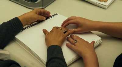 This is how a braille-reading hand moves. - Ex Libris: The New York Public Library