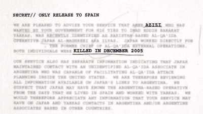 This information was transmitted
by the United States intelligence services - 11M: Terror in Madrid