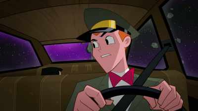 This intergalactic terrorist was
found guilty by the galactic court. - Justice League Action