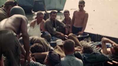 THIS IS A FULL 20% OF
THE INVASION FORCE, - The Pacific War in Color