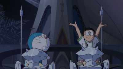This island traveled to various places
in various eras... - Doraemon the Movie: Nobita's Sky Utopia