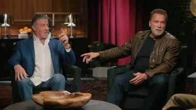 This jacket,
I guarantee you, cost $10,000 - Arnold & Sly: Rivals, Friends, Icons
