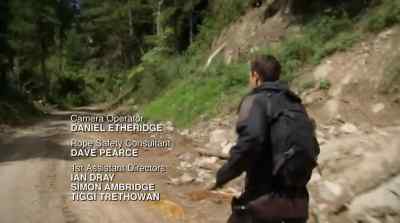 THIS LEDGE IS ABOUT AS FAR
AS I CAN DOWNCLIMB. - Man vs. Wild