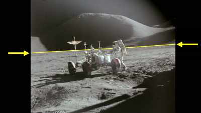 This line separates
the land in the foreground - American Moon