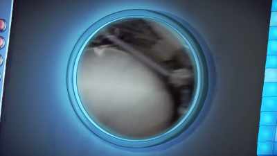 This machine simulates the extreme
pressure you will feel on your body - Snoopy in Space