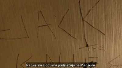 This is Manson-like,
with writing on the wall. - Night Stalker: The Hunt for a Serial Killer