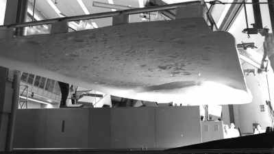 This model was then
hung from the ceiling face down - American Moon