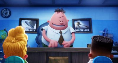 This morning's school sign is supposed to read - Captain Underpants: The First Epic Movie