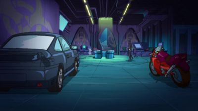 This must be the evil
spy's secret headquarters. - Totally Spies!