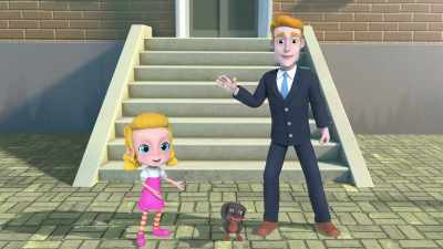 This is my daddy, James,
and my dog, Rumbles! - Rainbow Rangers