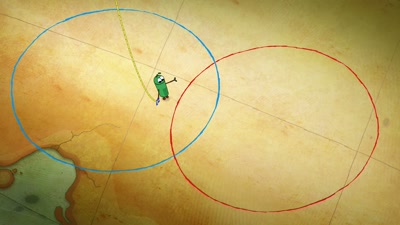 This new circle intersects
with the first circle in two places. - StoryBots: Answer Time