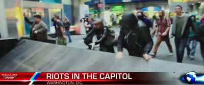 This is just one of a dozen protests around our capitalafter reports emerged claiming that the New Founding Fathershad been using the Purge to help their own economic agendaHere's a recent statement by incendiary Purge detractor Dante BishopFor the past - The Purge: Election Year