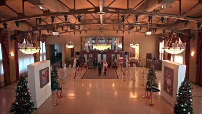 This is one of the grand salons - The Christmas Charade