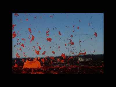 This one shows how lava
is stretched into glass wool - Fire of Love