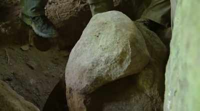 ‐ This part up was the only part
that we saw sticking out, so... - Lost Gold of World War II