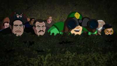 - This place looks like a death trap.
- Hell, yeah, big time. - Kite Man: Hell Yeah!