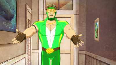 This place is too small
for my giant dick. - Kite Man: Hell Yeah!