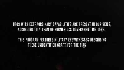 This program features
military eyewitnesses - Unidentified: Inside America's UFO Investigation