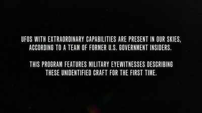 This program features
military eyewitnesses - Unidentified: Inside America's UFO Investigation
