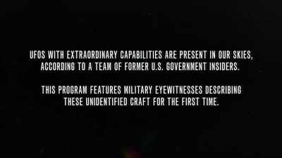 This program features
military eyewitnesses - Unidentified: Inside America's UFO Investigation