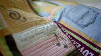- This quilt has the
clothes he was wearing - Mother Undercover