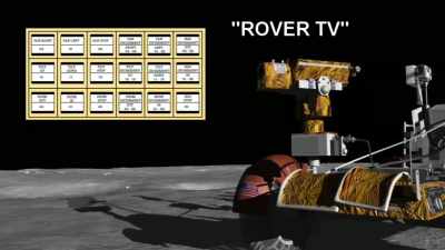 This room, dubbed Rover TV, - American Moon