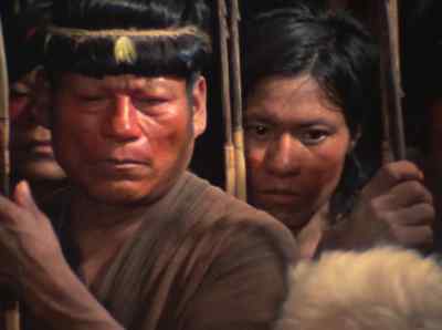 This scene is the first real contact
between Fitzcarraldo and the natives. - Burden of Dreams