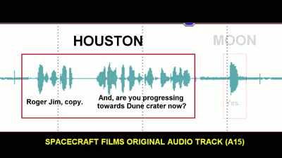 This segment contains
the question posed by Houston, - American Moon