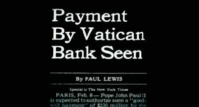 This surely must be the
highest price ever paid - Murder of God's Banker