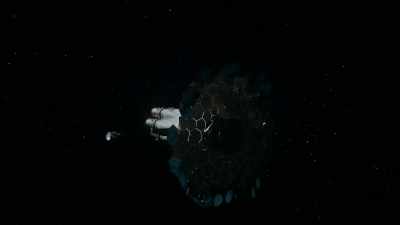 This is the cosmic
telescope's detector array. - Cosmos: Possible Worlds