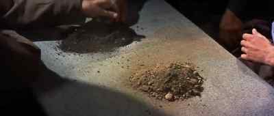 - This is the dirt from the compound.
- This is from the tunnel. - The Great Escape