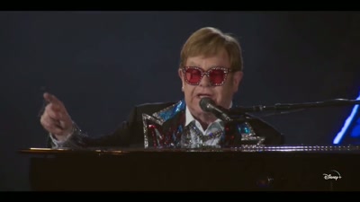 This is the first ever global stream
on Disney Plus. - Elton John Live: Farewell from Dodger Stadium