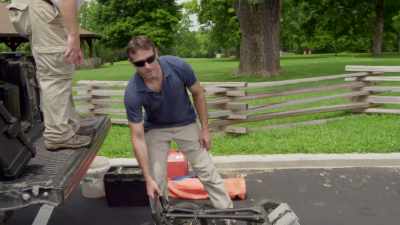 This is the GPR unit,
ground penetrating radar. - Secrets of the Underground