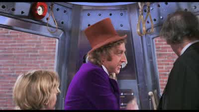This is the great glass wonkavator It's an elevatorA wonkavator An elevator goes up and downBut the wonkavator can go sideways slantways backwaysAnd frontwaysAnd any ways you can think ofIt'll take you to any room by pressing one of these buttons Any - Willy Wonka &amp; the Chocolate Factory